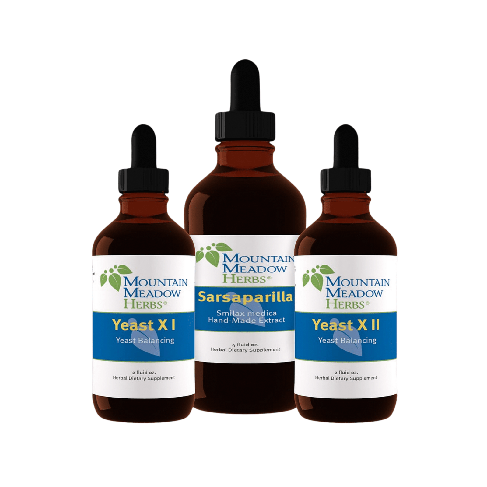Tinturas Yest x Package (Yeast X I & II, Sarsaparilla) - Terapia Clark