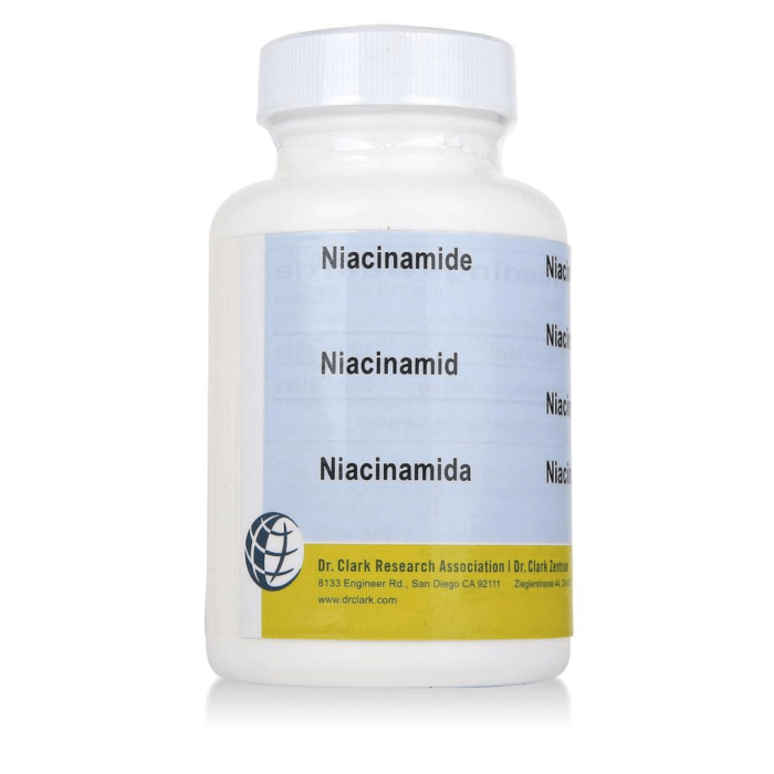 Niacinamida, 500mg – 100 cáp. – Terapia Clark