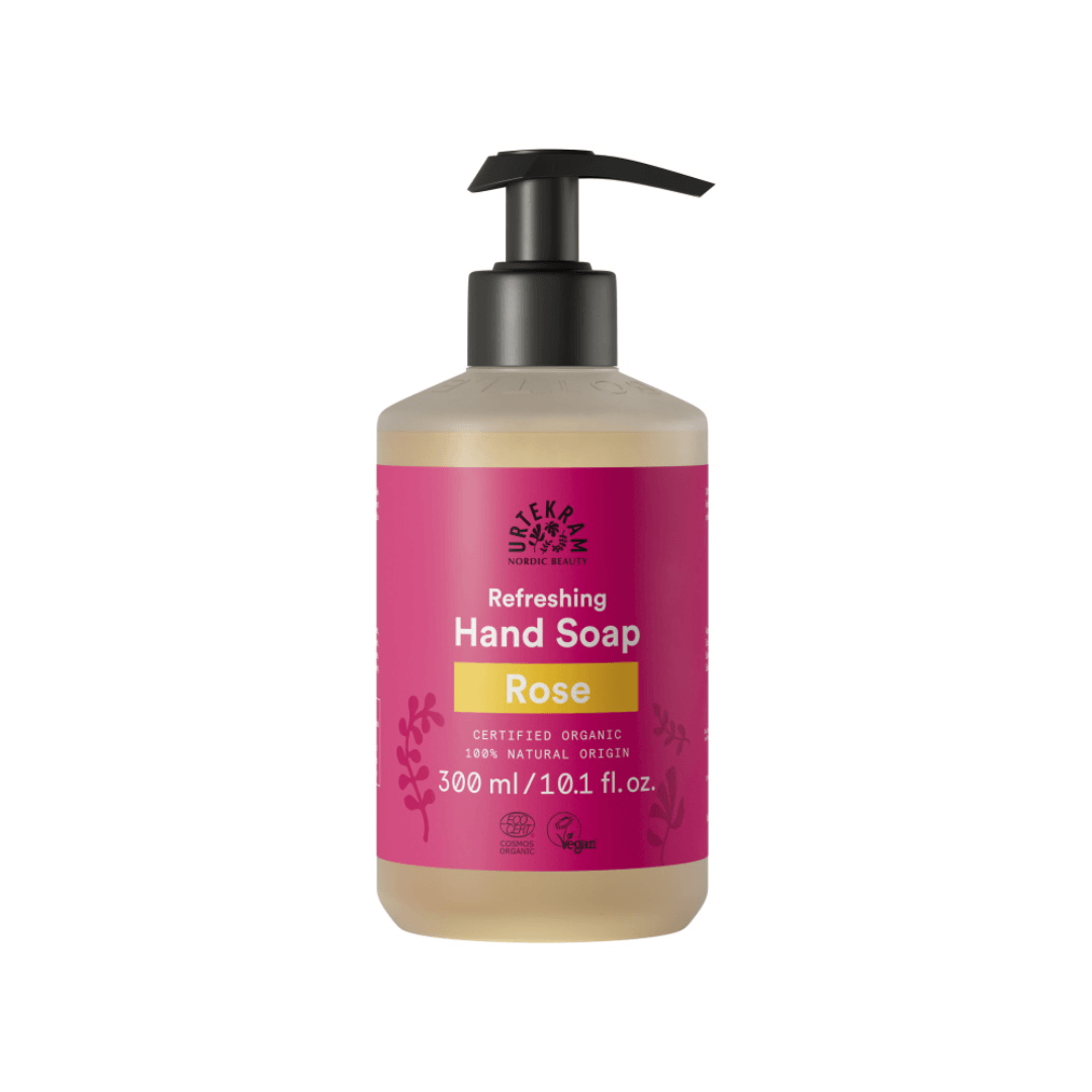 Sabonete líquido de Rosas (refrescante), 300ml - Urtekram